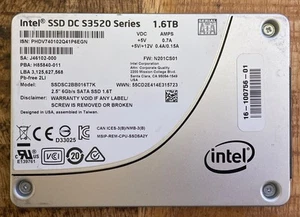 Intel SSD DC S3520 Series 1.6TB 2.5" SATA 3.0 (6Gb/s) - Afbeelding 1 van 2