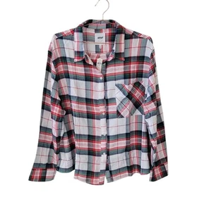 Nueva Camisa Pijama AERIE XXL Franela Cuadros Manga Larga en Muselina Suave para Mujer - Imagen 1 de 13