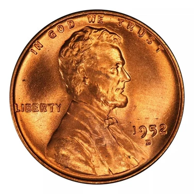 1952-D Lincoln Wheat Cent PCGS MS-67 RD CAC Bender Collection - Image 1 of 4