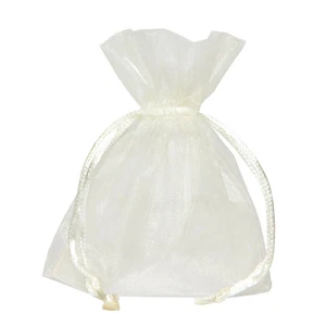 Piovaccari Bolsita Organza Bolsas para Peladillas Con Tirante Satén H 12 X 9CM - Imagen 1 de 1