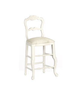 Dolls House White Bar Chair Kitchen Furniture The Platinum Collection 1:12 Scale - Picture 1 of 7