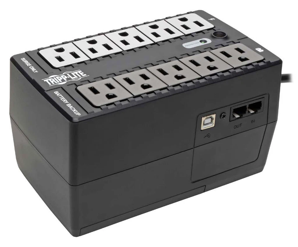 Tripp Lite UPS 550VA 300W Battery Back Up Compact 120V USB RJ11 PC 50/60Hz - Image 1 of 1