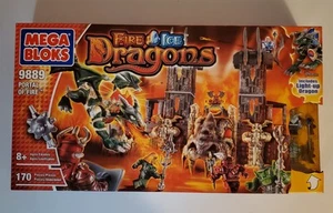 Mega Bloks Fire and Ice Dragons ~ Portal of Fire #9889 ~ 170 Pieces ~ 2004 ~ New - Picture 1 of 8