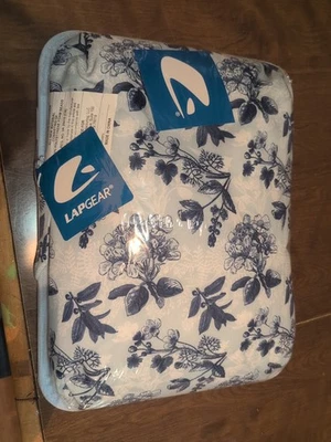 Lap Gear,  Laptop Pillow for Lap, New Sealed Blue Flower Print - Image 1 of 4