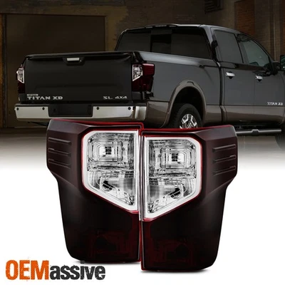 For 2016-2022 Titan XD 17-22 Titan Truck Red Smoked Tail Lights Pair Left+Right - Image 1 of 4