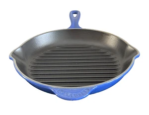 Sartén para parrilla de hierro fundido esmaltada azul Le Creuset France - Imagen 1 de 8