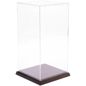 Plymor Clear Acrylic Display Case with Hardwood Base, 6" W x 6" D x 12" H - Picture 1 of 1