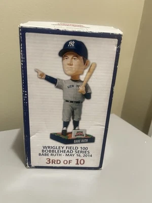 New York Yankees Babe Ruth Called Shot Bobblehead MLB Wrigley Field - Image 1 of 3