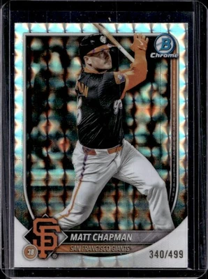 Refractor geométrico Bowman Chrome Matt Chapman 2025 #340/499 Giants - Imagen 1 de 2