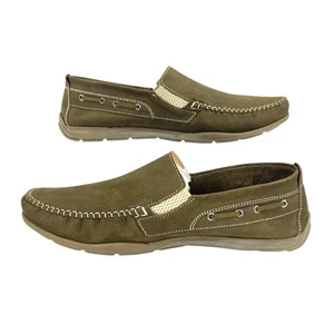 Herren Größe 9,5/10 Flexibel Leger Bequem Slipper Halbschuhe Gummisohle Braun " - Bild 1 von 12