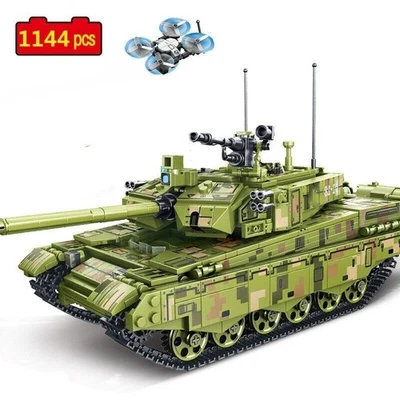 Building Blocks MOC Military WW2 Type 99A Main Battle Tank Bricks Model Kids Toy - Image 1 of 4