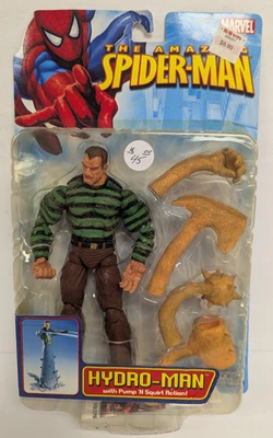 Figura de acción Marvel The Amazing Spiderman Sandman con etiqueta mal impresa Toy Biz Foto 1 de 3