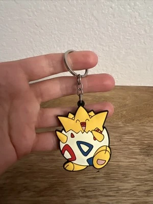 Togepi From Pokemon Multicolored 2” Silicone Video Game Keychain Keyring - Image 1 of 4
