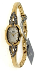 Caravelle by Bulova 45L79 Women's Gold Tone Analog Tonneau Mother of Pearl Watch - Picture 1 of 2