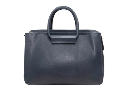 Bolso de Mano The Row de Cuero Guijarro Azul Marino Foto 1 de 4