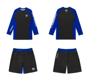 Shoyoroll Azure Competitor 23.3 Rash Guard LS & Short Set Bjj Brazilian (Black) - Picture 1 of 12