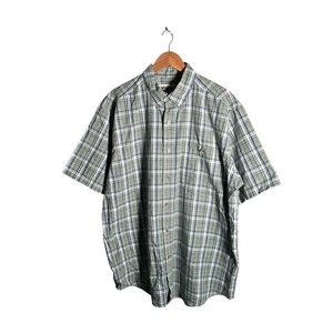 Camisa Wrangler Para Hombre Talla XL Verde Cuadros Cuadros Botones Manga Corta Informal - Imagen 1 de 12