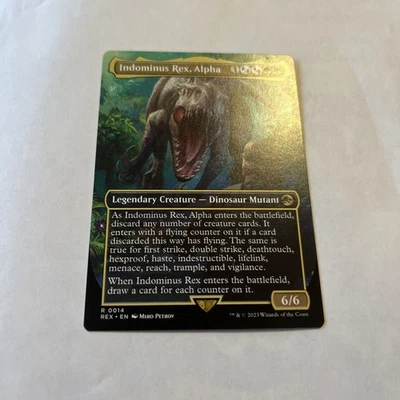 🎇MTG Indominus Rex, Alpha 💕 ( Borderless) #14 Jurassic World Collection NM✨LCI - Image 1 of 4