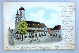 AK GIENGEN an der Brenz Kirchenplatz 1906 - Künstlerkarte Eugen Felle Isny - Bild 1 von 2