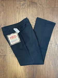 VTG 80s Lee Riders Reg Boot Cut Pants Mens 32x31 Black Slacks Union Made USA NWT - Picture 1 of 17