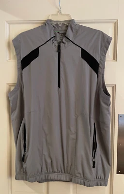 ADIDAS Golf CLIMAPROOF Vest ¼ Zip Grey Size L EUC - Image 1 of 3