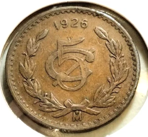 1926  Mexico 5 Centavos Coin -  KM #422 -  Combined shipping - (IN#14622) - Picture 1 of 4