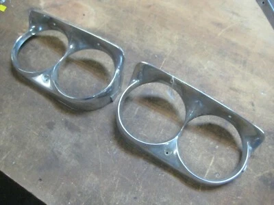 Biseles de faros originales Chrysler Imperial 1960 Rh & Lh - Par OEM  Foto 1 de 4