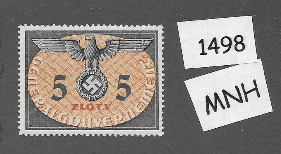 Sello MNH SC 015 5ZL Segunda Guerra Mundial Oficial Polonia Ocupada Tercer Reich era Alemania 1940 Foto 1 de 1