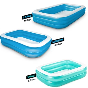 PATIO FAMILIAR INFLABLE BESTWAY JARDÍN PISCINA RECTANGULAR DE REMO - Imagen 1 de 15