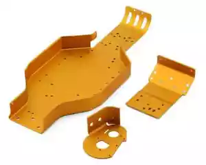 Team Associated 6637 RC10 GOLD PAN CHASSIS Nose Plate + Motor Mount RC10CC 40TH - Picture 1 of 2