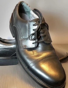 Bass Sz 11 Oxford Waterproof Black Leather Cap Toe - Picture 1 of 11