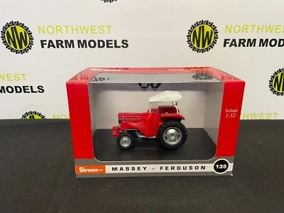 UNIVERSAL HOBBIES 5292 1:32 SCALE MASSEY FERGUSON 135 WITH RED SIROCCO LIMITED - Image 1 of 2