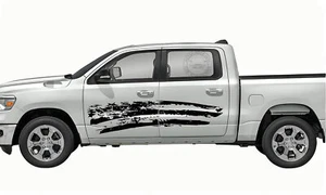 Mud Splash Stripe Graphics Star Sticker For Dodge Ram 1500 Side Decals Vinyl - Picture 1 of 9