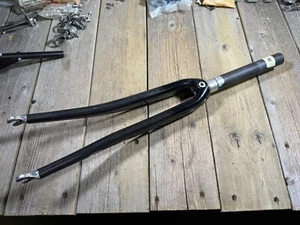 Columbus Carve Carbon Fiber Fork 700c Road Bicycle Fork 1-1/8 Threadless USED - Picture 1 of 18