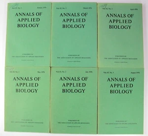 Annals of Applied Biology 1976 Association Of Applied Biologists 9 Bände - Bild 1 von 24