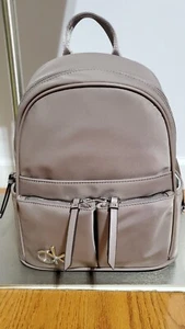 NEW CALVIN KLEIN RAINEY NYLON COCOA / SILVER BACKPACK - Picture 1 of 4