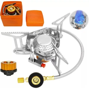3500W Gas Camping Stove Windproof Camping Gas Cooker with Piezo Ignition Outdoor - Picture 1 of 15