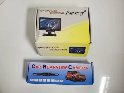 NEW Padarsey 7" TFT LCD Monitor w/ Backup Camera - 7 Inch Screen - Image 1 of 4
