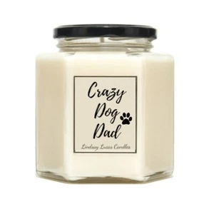 Velas personalizadas con aroma divertido para perro loco papá - Imagen 1 de 9