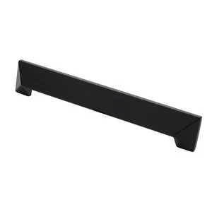 6 Pack AL3035MB Matt Black Cabinet Cup Pulls 6-1/4" 160mm Hole Centers - Picture 1 of 6