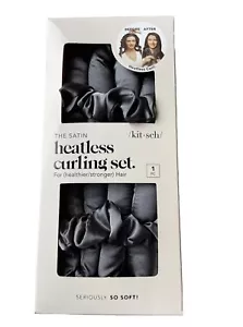 Kitsch The Satin Heatless Hair Curling Set - 1 Curling Rod & 2 Satin Scrunchies - Picture 1 of 1