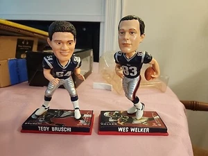 NFL Bobblehead Legends Of The Field Tedy Bruschi Wes Welker Forever Collectibles - Picture 1 of 15
