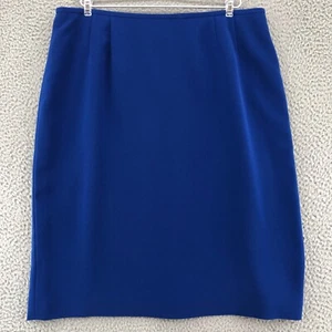 Le Suit Skirt Womens 18 Plus Blue Knee Length Straight Pencil Office Career Work - Picture 1 of 10