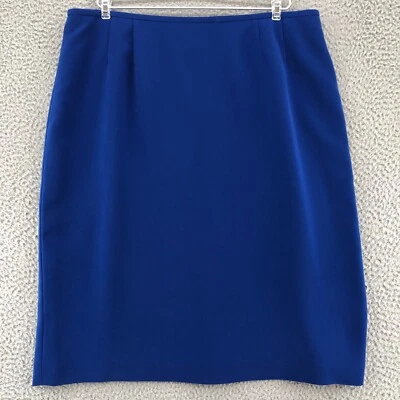 Le Suit Skirt Womens 18 Plus Blue Knee Length Straight Pencil Office Career Work - Image 1 of 4