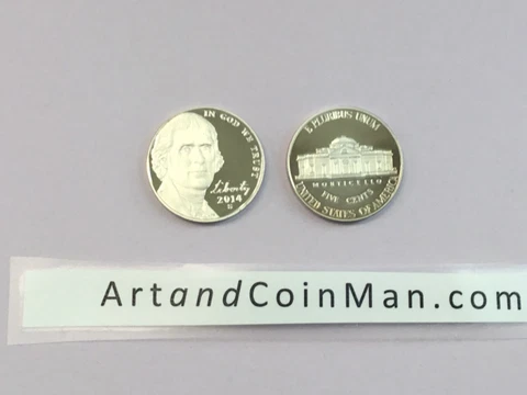 2014 S JEFFERSON NICKEL GEM PROOF FROM SILVER MINT SET. HIGH GRADE! NICE COIN! Cover