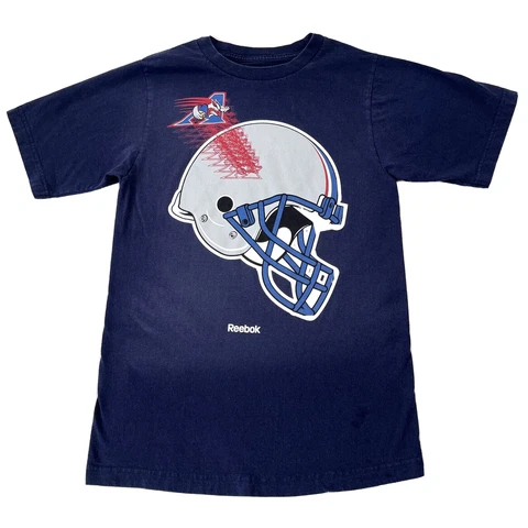 Montreal Alouettes Shirt Adult Small Blue Reebok CFL Football Graphic Tee Mens Cover