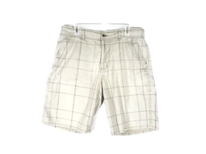 Op Men's Khaki Chino Shorts Measures 36 Waist Flat Front Mid Rise Media Pocket - Picture 1 of 5