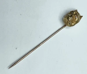 14 K GELBGOLD MIT DIAMANTEN AUGE HUND STECKNADEL - Bild 1 von 5