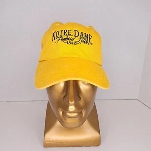 Gorra Notre Dame Fighting Irlandés Ajustable con Correa Sombrero Amarillo Hechizo - Imagen 1 de 7