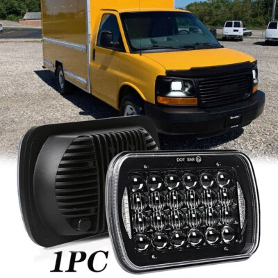 5x7 7x6 LED Headlight Hi-Lo With DRL For GMC Savana 1500/2500/3500 Safari Sonoma - Image 1 of 4